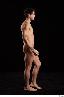 Pablo  1 kneeling nude side view walking whole body…